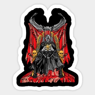 Pinhead on throne Sticker